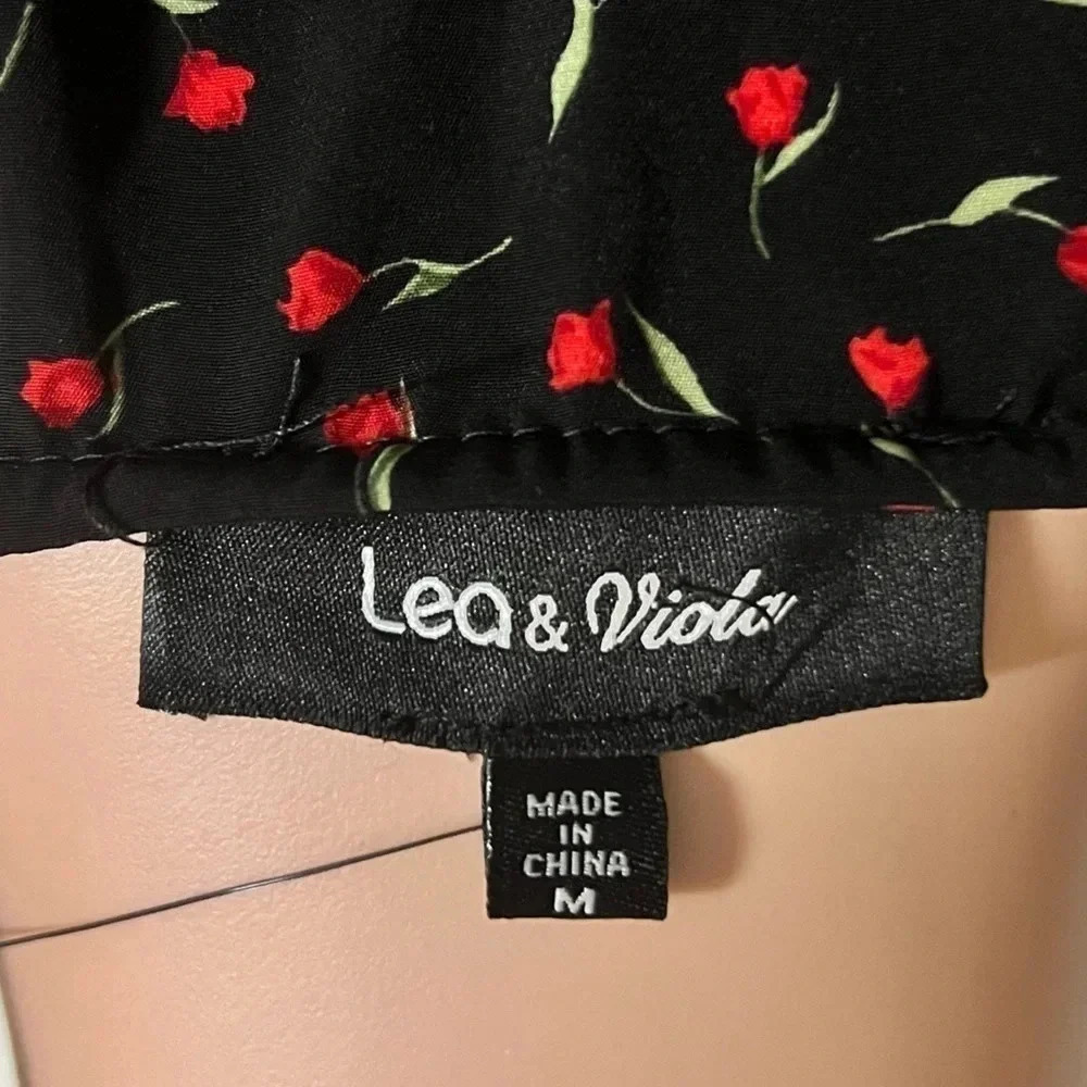 NWT LEA & VIOLA Women’s Floral Print Wrap Dress - Picture 12 of 16